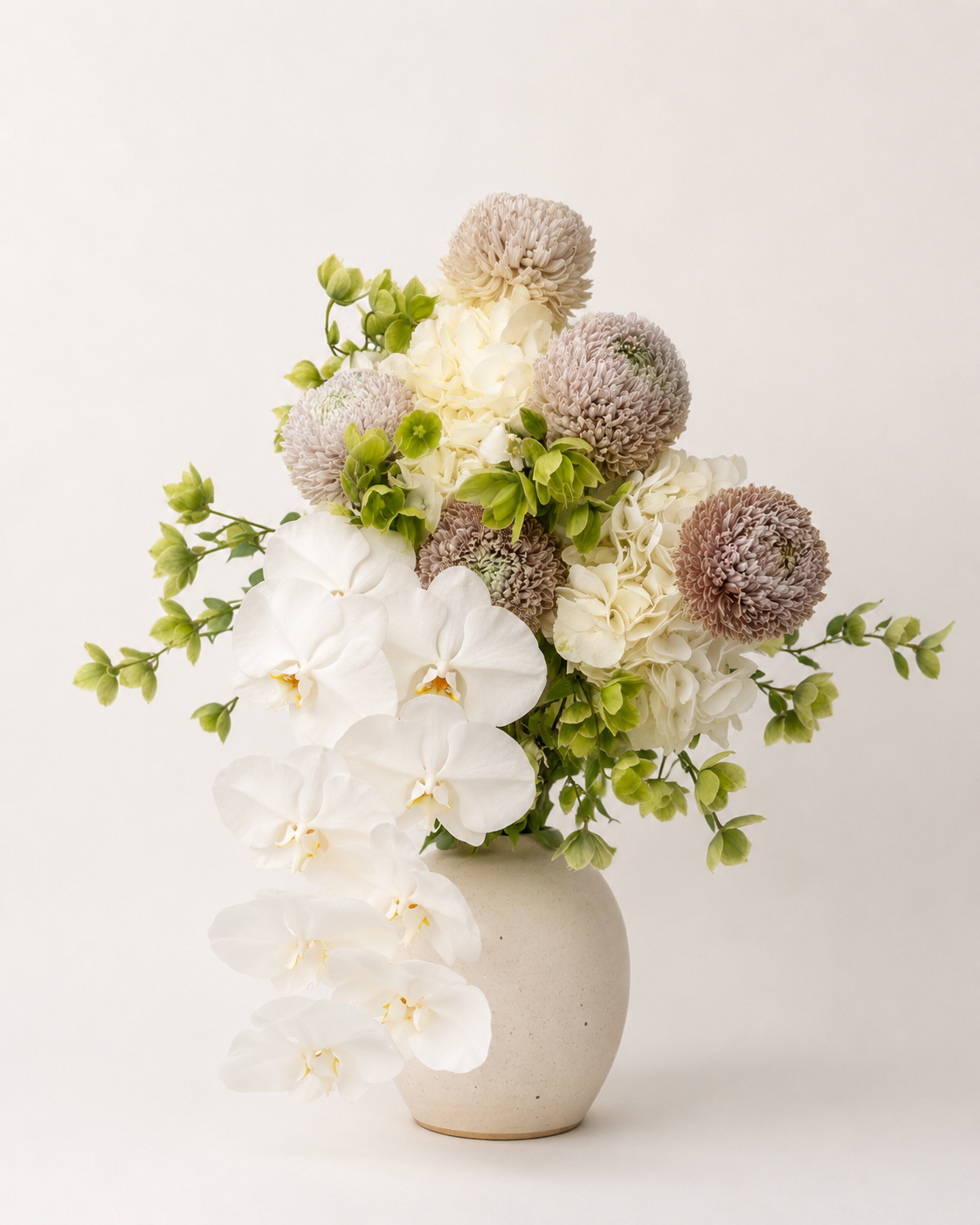 White Orchid & Hydrangea